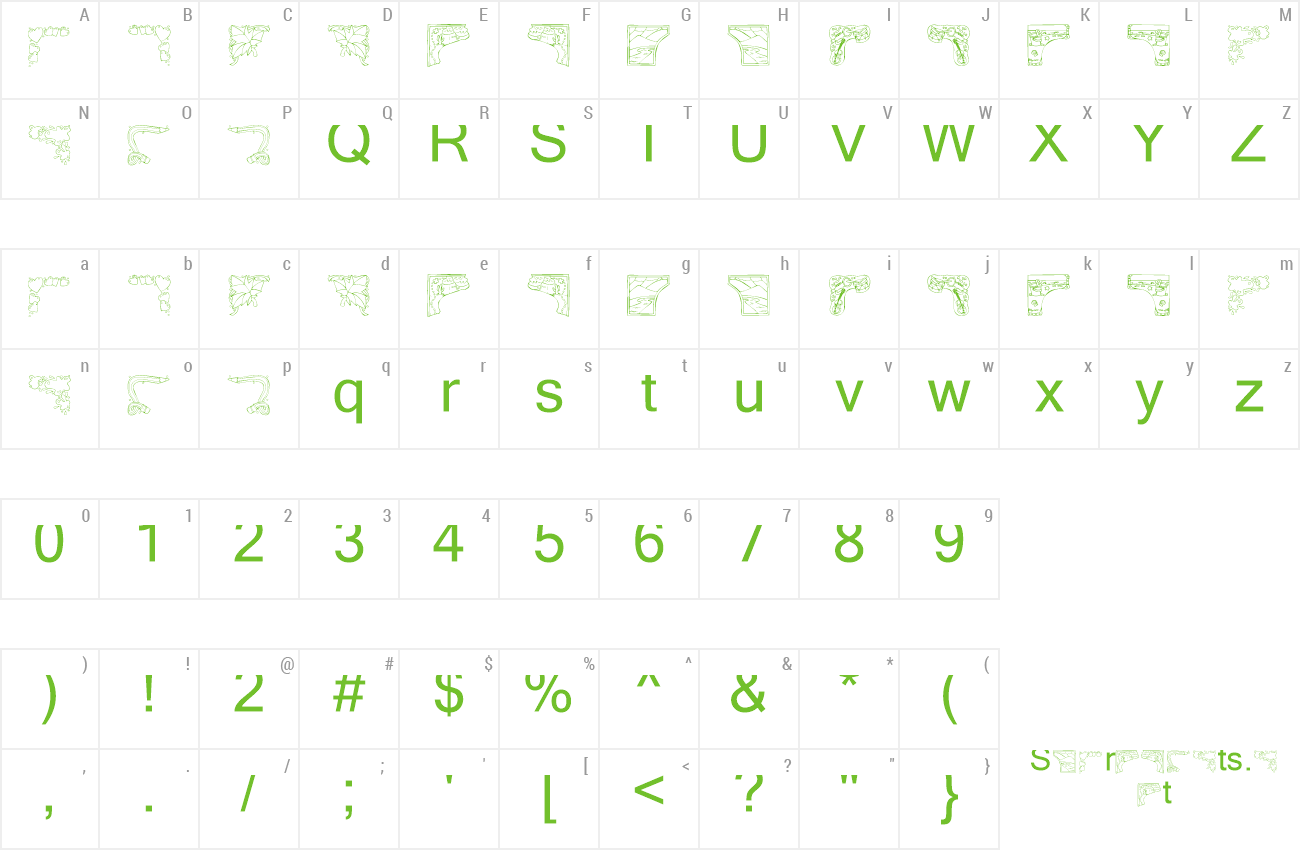 Font KR Corners 2 preview